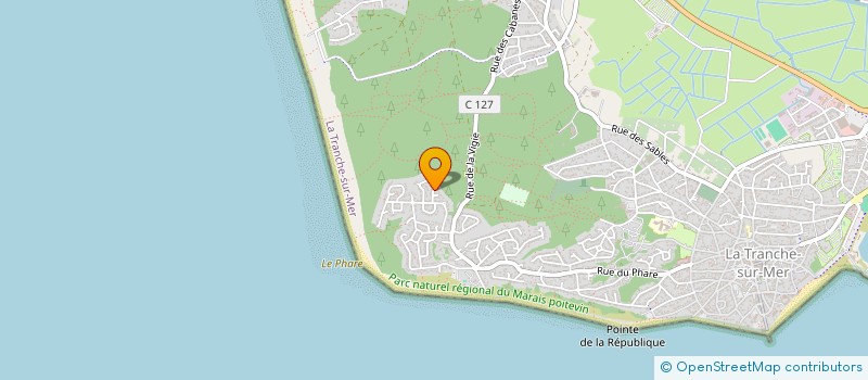 localisation de l'entreprise MADAME GWENDOLINE FORESTIER  LA TRANCHE-SUR-MER