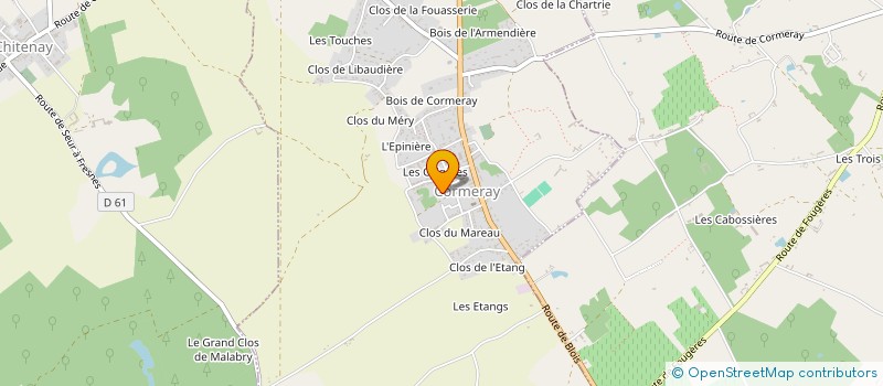 localisation de l'entreprise MADAME GWENDOLINE FRENEAU  CORMERAY