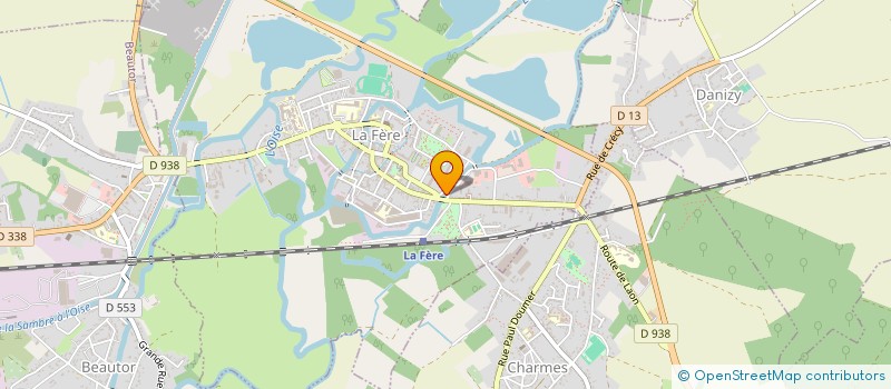 localisation de l'entreprise MADAME GWENDOLINE GWENDOLINE DELCOURT à LA FERE