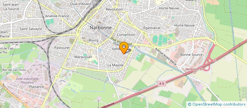 localisation de l'entreprise MADAME GWENDOLINE HULEUX  NARBONNE