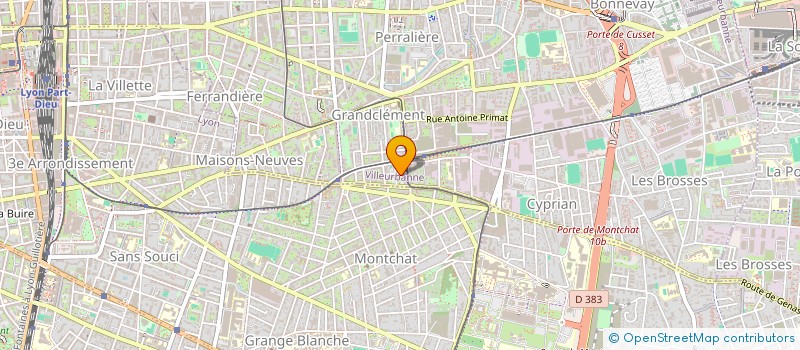 localisation de l'entreprise MADAME GWENDOLINE JACQUEMIN  VILLEURBANNE