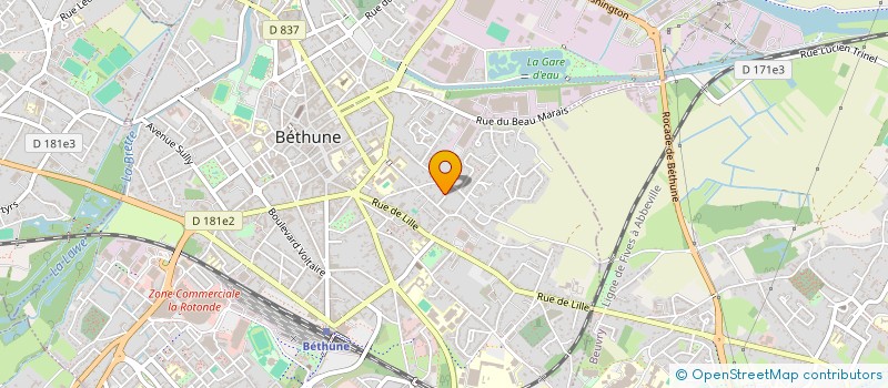 localisation de l'entreprise MADAME GWENDOLINE LEFEBVRE  BETHUNE