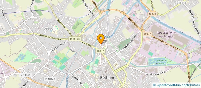 localisation de l'entreprise MADAME GWENDOLINE LEQUIEN à BETHUNE