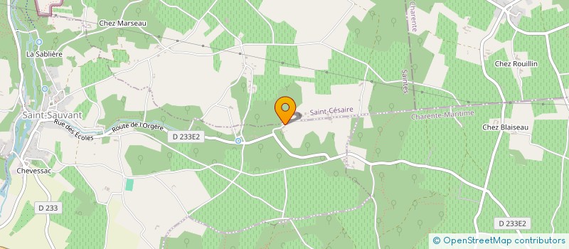 localisation de l'entreprise MADAME GWENDOLINE MAZEAU  SAINT-SAUVANT