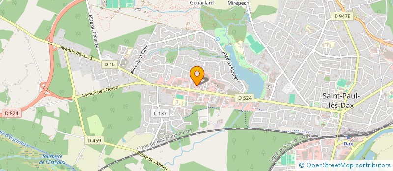 localisation de l'entreprise MADAME GWENDOLINE MITTAG  SAINT-PAUL-LES-DAX