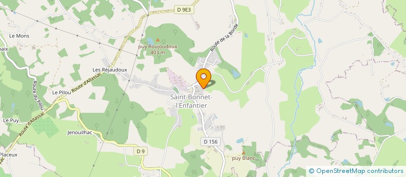 localisation de l'entreprise MADAME GWENDOLINE PALAMAR  SAINT-BONNET-L'ENFANTIER