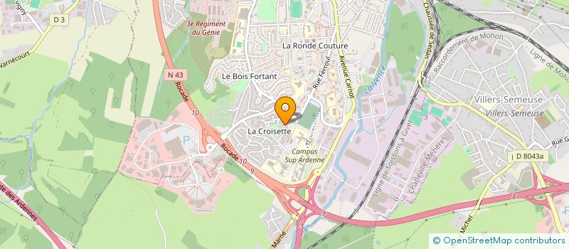 localisation de l'entreprise MADAME GWENDOLINE PERIN  CHARLEVILLE-MEZIERES