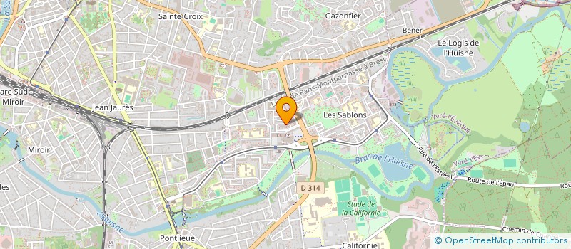 localisation de l'entreprise MADAME GWENDOLINE PONGO  LE MANS