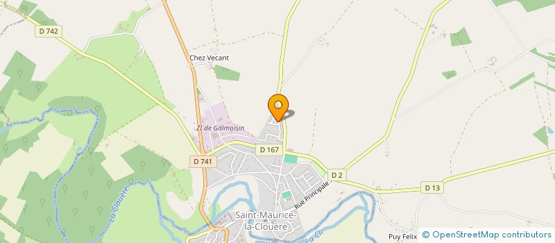 localisation de l'entreprise MADAME GWENDOLINE POTDEVIN  SAINT-MAURICE-LA-CLOUERE