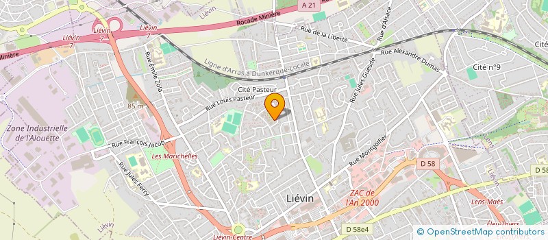 localisation de l'entreprise MADAME GWENDOLINE SCOHY  LIEVIN