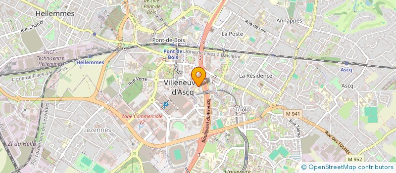 localisation de l'entreprise MADAME GWENDOLINE VERGOTE à VILLENEUVE-D'ASCQ