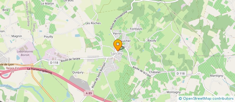 localisation de l'entreprise MADAME GWENDOLYN PERREAUT  SARCEY