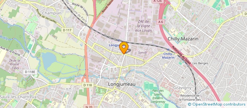 localisation de l'entreprise MADAME GWENDOLYNE DA SILVA à LONGJUMEAU