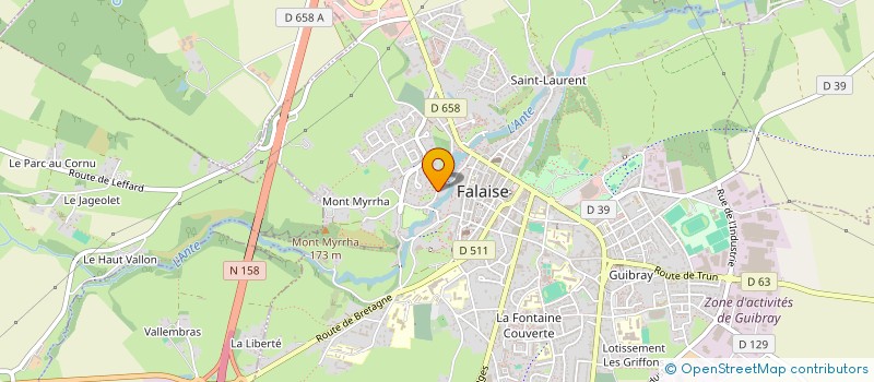 localisation de l'entreprise MADAME GWENDOLYNE POIRIER à FALAISE