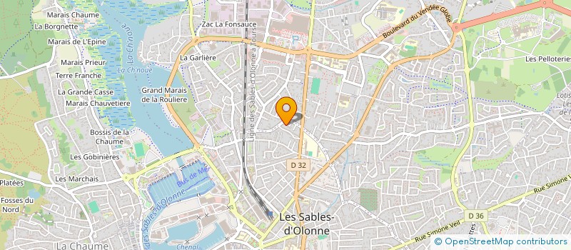 localisation de l'entreprise MADAME GWENN ROUTIER  LES SABLES D'OLONNE