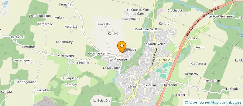 localisation de l'entreprise MADAME GWENN SANNERUD  ELVEN