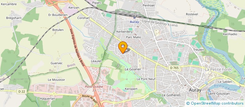 localisation de l'entreprise MADAME GWENNAIG LODEHO à AURAY