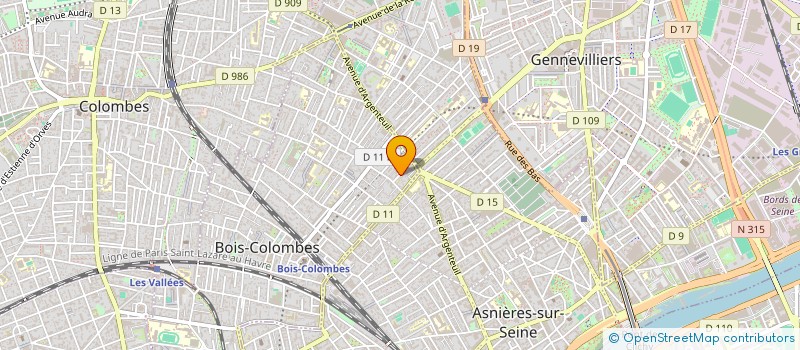 localisation de l'entreprise MADAME GWENOLA COICAUD à BOIS-COLOMBES