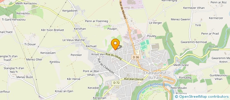 localisation de l'entreprise MADAME GWENOLA GUILLOU  CHATEAUNEUF-DU-FAOU