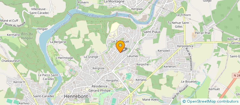 localisation de l'entreprise MADAME GWENOLA HENANFF  HENNEBONT