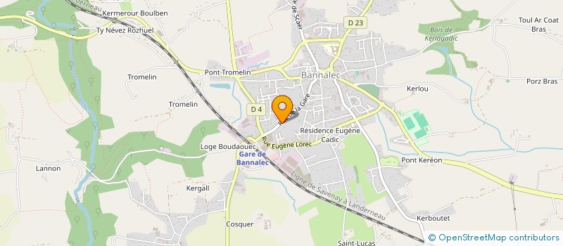 localisation de l'entreprise MADAME GWENOLA LEBRUN  BANNALEC