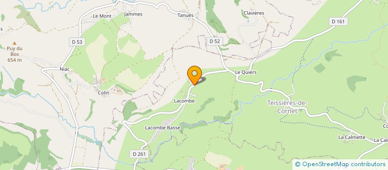 localisation de l'entreprise MADAME GWENOLA POMMEREAU à TEISSIERES-DE-CORNET