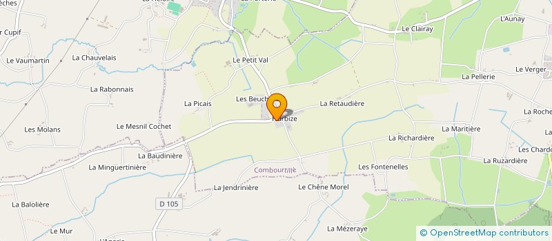 localisation de l'entreprise MADAME GWLADYS BRIAND  COMBOURTILLE