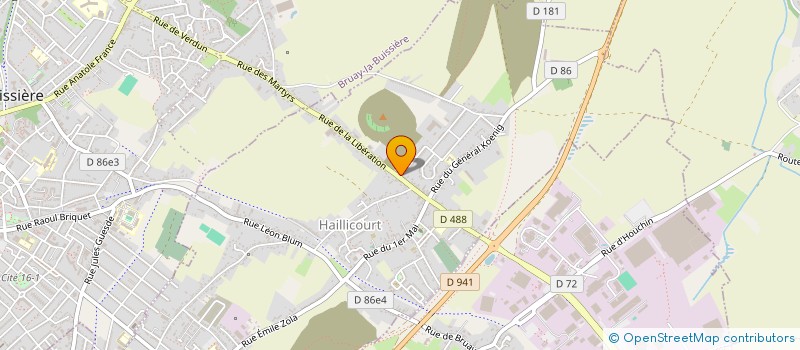 localisation de l'entreprise MADAME GWLADYS DELEMOTTE  HAILLICOURT