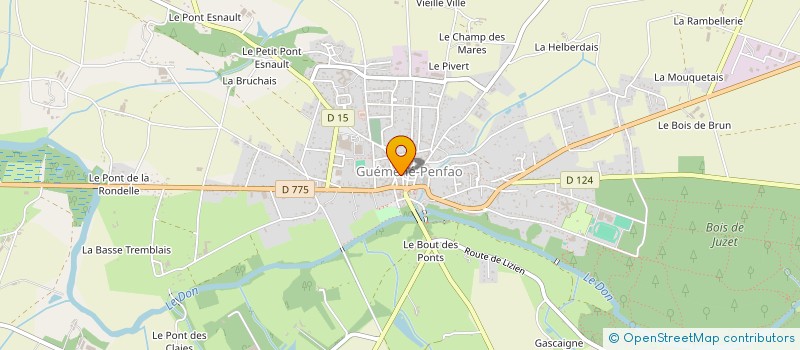 localisation de l'entreprise MADAME GWLADYS DENIGOT à GUEMENE-PENFAO