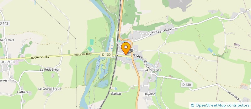 localisation de l'entreprise MADAME GWLADYS FILLION  BILLY