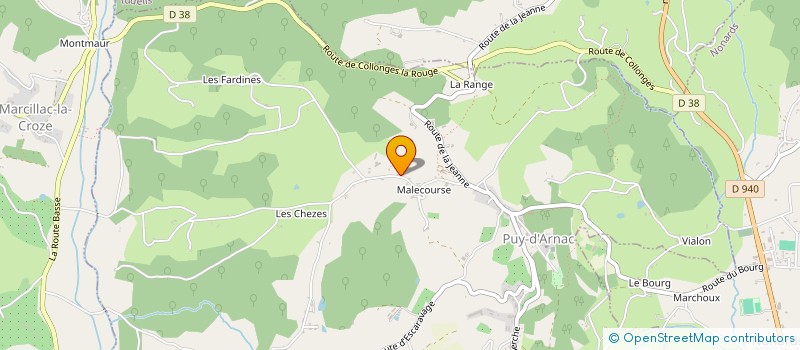 localisation de l'entreprise MADAME GWLADYS FRADELIN  PUY-D'ARNAC