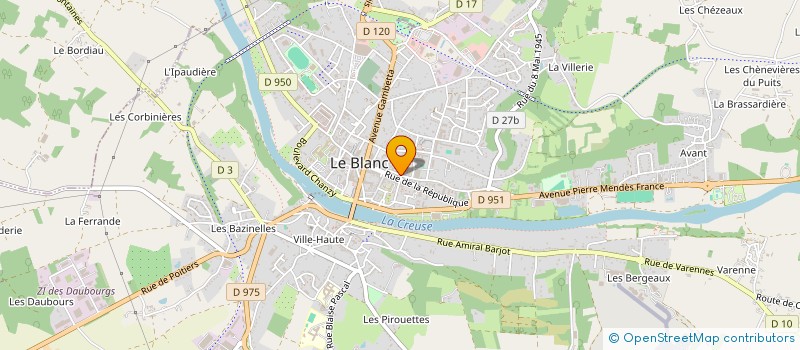 localisation de l'entreprise MADAME GWLADYS GARLEJ à LE BLANC