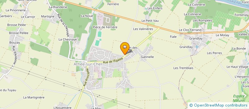 localisation de l'entreprise MADAME GWLADYS HUBERT à ATHEE-SUR-CHER