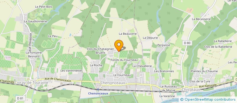 localisation de l'entreprise MADAME GWLADYS MARTIN  CHENONCEAUX