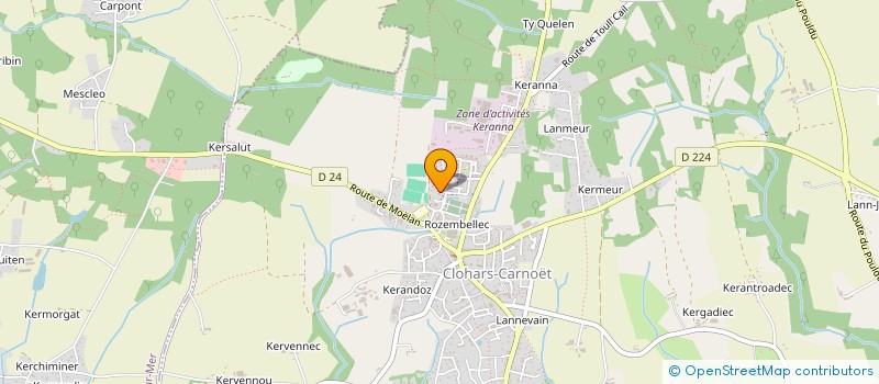 localisation de l'entreprise MADAME GWLADYS MILOCHAU  CLOHARS-CARNOET