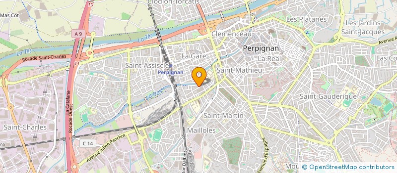 localisation de l'entreprise MADAME GWLADYS MOULY  PERPIGNAN