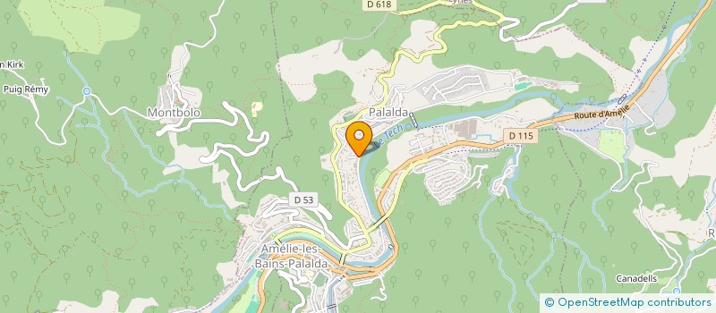 localisation de l'entreprise MADAME GWLADYS POULAIN  AMELIE-LES-BAINS-PALALDA