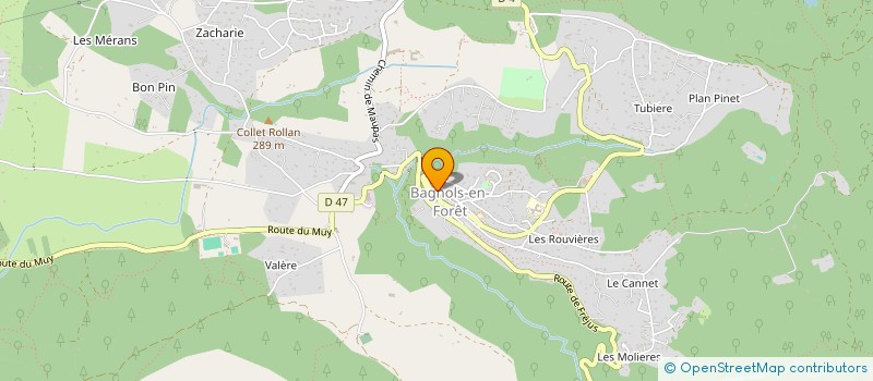 localisation de l'entreprise MADAME HABIBA FURRER à BAGNOLS-EN-FORET