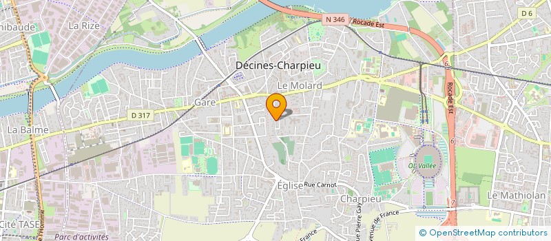 localisation de l'entreprise MADAME HADJER MEZOUAR  DECINES-CHARPIEU