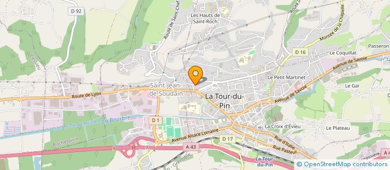 localisation de l'entreprise MADAME HADJIRA YOUBI  LA TOUR-DU-PIN