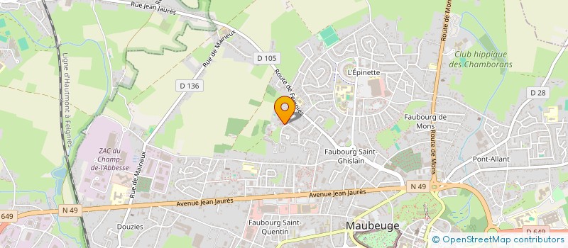 localisation de l'entreprise MADAME HAFIDA ZAKRI  MAUBEUGE