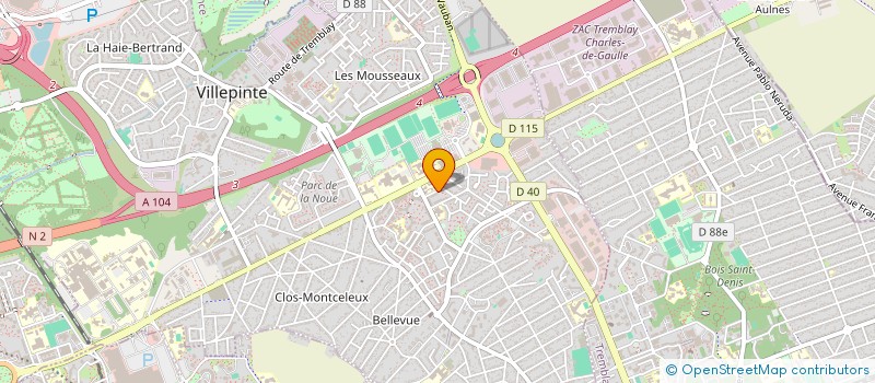 localisation de l'entreprise MADAME HAJAR AYATILLAH à VILLEPINTE