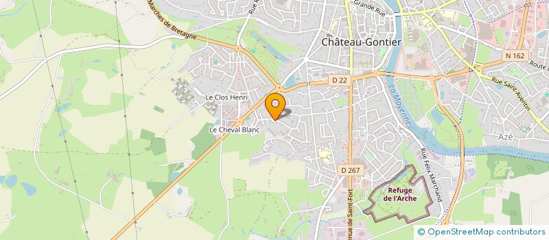 localisation de l'entreprise MADAME HAJAR BOUGUIR  CHATEAU-GONTIER-SUR-MAYENNE