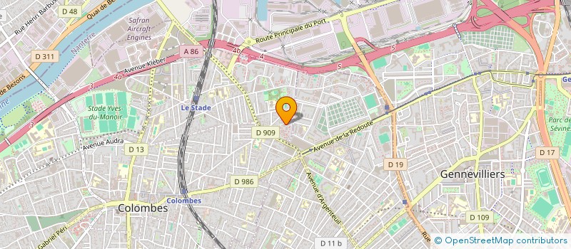 localisation de l'entreprise MADAME HAJAR OUALIA à COLOMBES