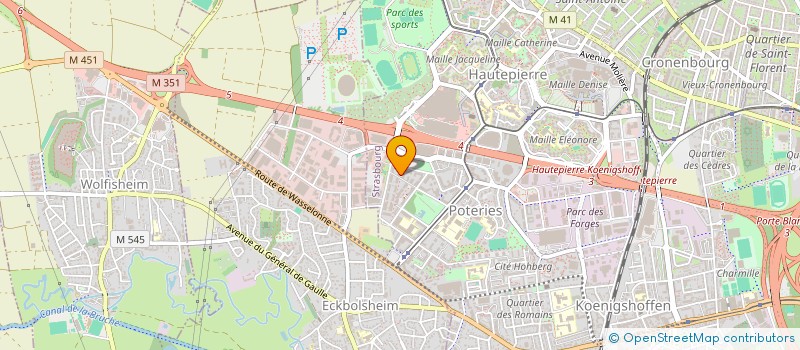 localisation de l'entreprise MADAME HAJAR TOUALBIA à STRASBOURG