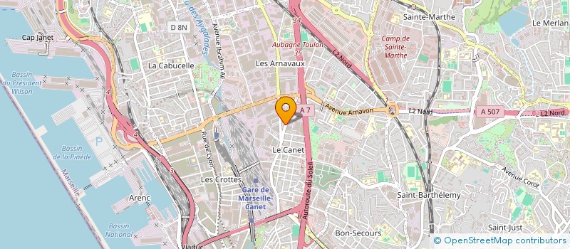 localisation de l'entreprise MADAME HAJER OUBRIK à MARSEILLE