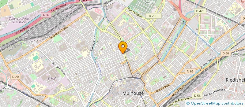 localisation de l'entreprise MADAME HAJIRA ABDELHALIM  MULHOUSE