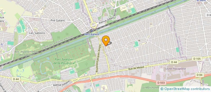 localisation de l'entreprise MADAME HAJJAR AZZAOUI  TREMBLAY-EN-FRANCE