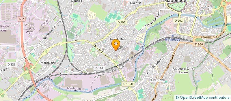 localisation de l'entreprise MADAME HAJRA BAALA  MAUBEUGE