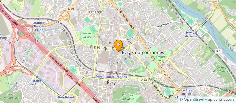 localisation de l'entreprise MADAME HAKIMA AMEZIANE  EVRY-COURCOURONNES